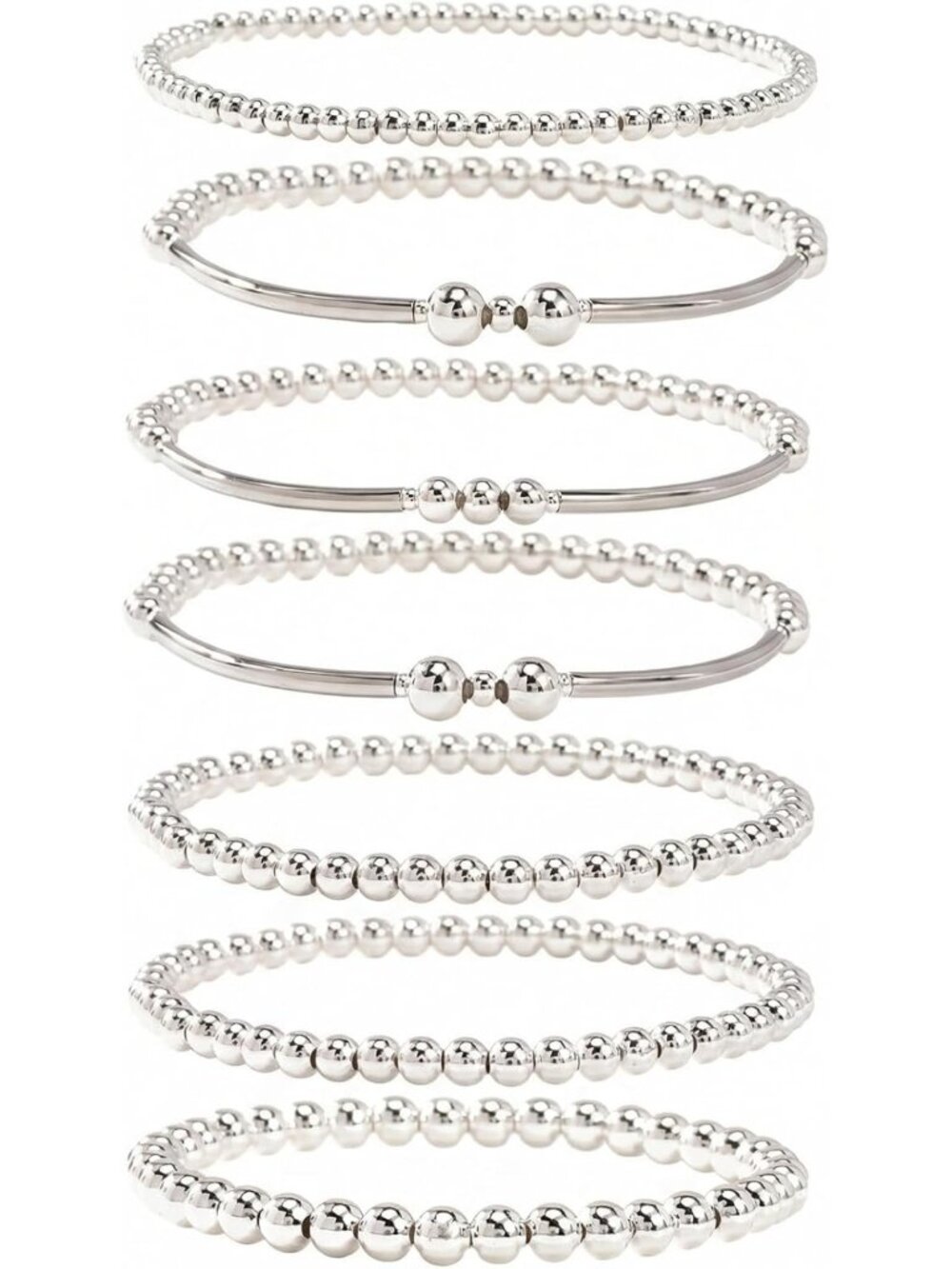 14K Gold Plated Pearl Beaded Cross Bracelets Stack Set - Boho Colorful Jewelry